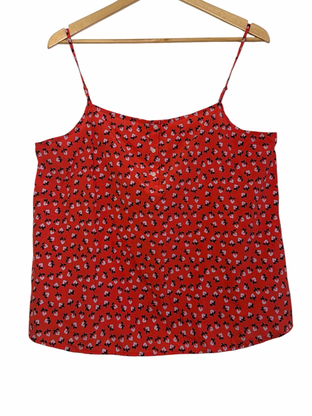 Gap Floral Cami Tank Top Coral Orange Lightweight Women’s Large